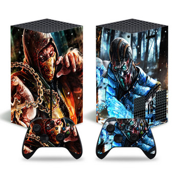 Για Xbox Series X Console and 2 Controller Skin Sticker Waves Design Αφαιρούμενο κάλυμμα PVC βινυλίου