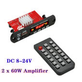 8-24V 2*60W Amplificator Amplificator Bluetooth 5.0 Car MP3 Player Placă de decodor Modul radio FM fără fir TF USB AUX Audio
