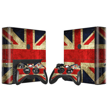 Κομψή σχεδίαση Vinyl Decal Skin Skin Sticker for XBOX 360 E Gaming Console+2 Controller Προστατευτικό κάλυμμα