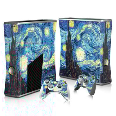 Αυτοκόλλητο από ανθρακονήματα Κάλυμμα για το Microsoft Xbox 360 Slim Decal Skin Console & 2PCS Controle Skin Sticker