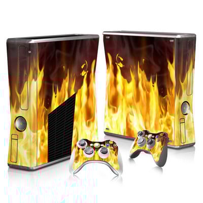 Αυτοκόλλητο από ανθρακονήματα Κάλυμμα για το Microsoft Xbox 360 Slim Decal Skin Console & 2PCS Controle Skin Sticker