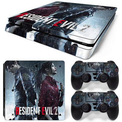 GAME 2194 PS4 Slim Skin uzlīmes uzlīmes vāciņš PS4 slim konsolei un 2 Controllers ādai Vinila plānas uzlīmes uzlīme