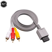 1.8m 3 RCA кабел за контролер Nintendo Wii конзола аудио видео AV кабел композитен 480p позлатен 3RCA за ще кабелен кабел