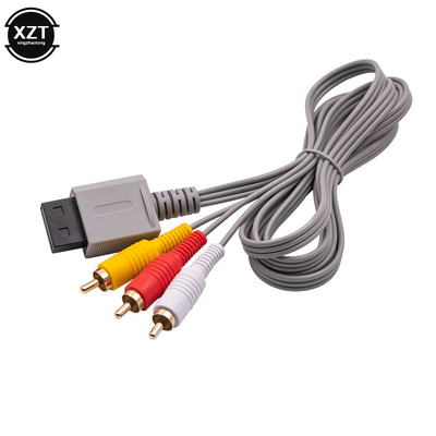 1.8m 3 RCA кабел за контролер Nintendo Wii конзола аудио видео AV кабел композитен 480p позлатен 3RCA за ще кабелен кабел