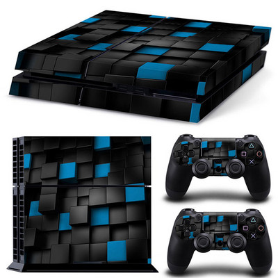 GAMEGENIXX naljepnica za kožu Geometry Design uklonjivi poklopac PVC vinil za PS4 konzolu i 2 kontrolera