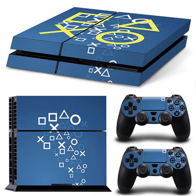 GAMEGENIXX naljepnica za kožu Geometry Design uklonjivi poklopac PVC vinil za PS4 konzolu i 2 kontrolera