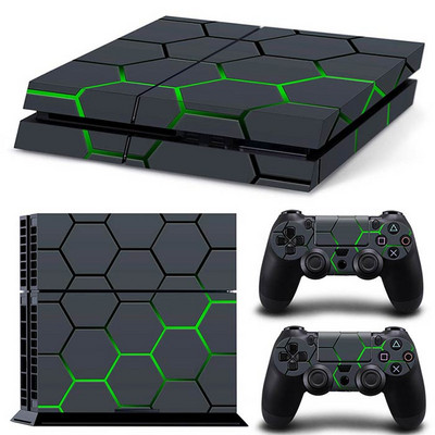 GAMEGENIXX naljepnica za kožu Geometry Design uklonjivi poklopac PVC vinil za PS4 konzolu i 2 kontrolera