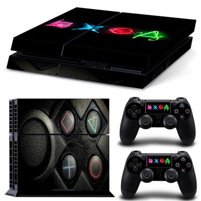 GAMEGENIXX naljepnica za kožu Geometry Design uklonjivi poklopac PVC vinil za PS4 konzolu i 2 kontrolera