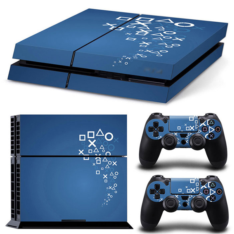 GAMEGENIXX naljepnica za kožu Geometry Design uklonjivi poklopac PVC vinil za PS4 konzolu i 2 kontrolera