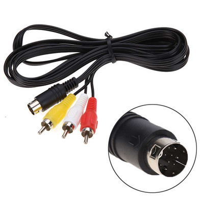 3RCA 1,8 m 9 pinski audio video AV kabel za Sega Genesis 2 3 igre A/V priključni adapter Žica za igre SEGA Genesis II/III