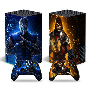 За Xbox Series X конзола и 2 контролера Duel Game Skin Sticker Подвижен капак PVC винил