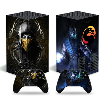 За Xbox Series X конзола и 2 контролера Duel Game Skin Sticker Подвижен капак PVC винил