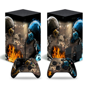 За Xbox Series X конзола и 2 контролера Duel Game Skin Sticker Подвижен капак PVC винил