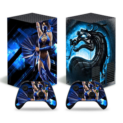 Xbox Series X konsooli ja 2 kontrolleri jaoks Duel Game Skin Kleebise eemaldatav kaas PVC vinüülist