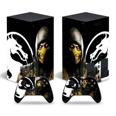 Xbox Series X konsooli ja 2 kontrolleri jaoks Duel Game Skin Kleebise eemaldatav kaas PVC vinüülist