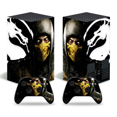 Xbox Series X konsooli ja 2 kontrolleri jaoks Duel Game Skin Kleebise eemaldatav kaas PVC vinüülist