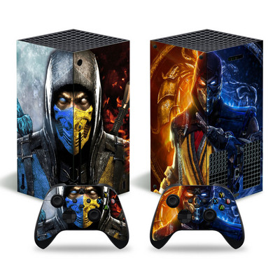 Xbox Series X konsooli ja 2 kontrolleri jaoks Duel Game Skin Kleebise eemaldatav kaas PVC vinüülist