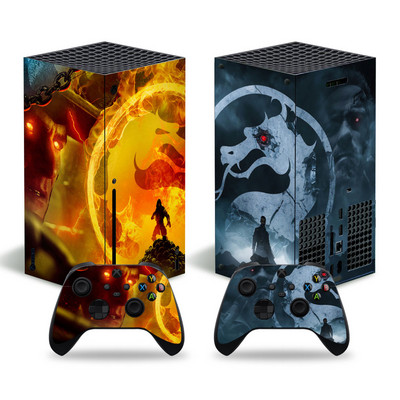 Xbox Series X konsooli ja 2 kontrolleri jaoks Duel Game Skin Kleebise eemaldatav kaas PVC vinüülist