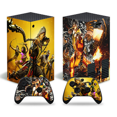 Xbox Series X konsooli ja 2 kontrolleri jaoks Duel Game Skin Kleebise eemaldatav kaas PVC vinüülist