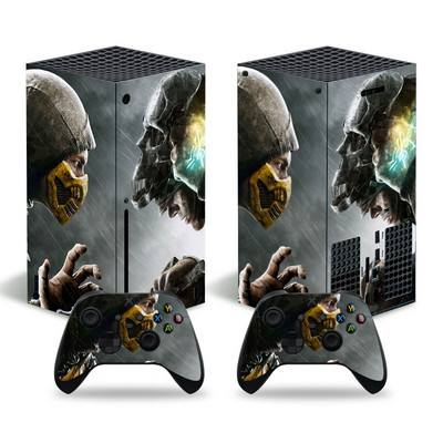 Xbox Series X konsooli ja 2 kontrolleri jaoks Duel Game Skin Kleebise eemaldatav kaas PVC vinüülist