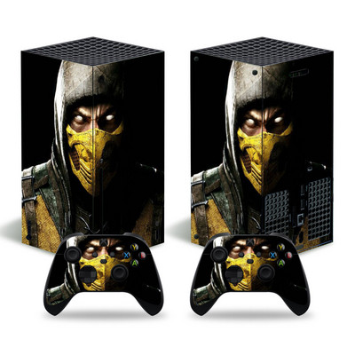 Xbox Series X konsooli ja 2 kontrolleri jaoks Duel Game Skin Kleebise eemaldatav kaas PVC vinüülist