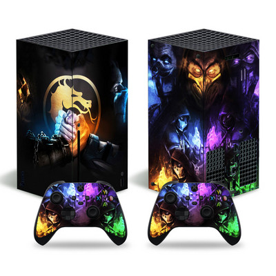 Xbox Series X konsooli ja 2 kontrolleri jaoks Duel Game Skin Kleebise eemaldatav kaas PVC vinüülist