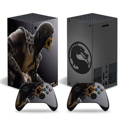 Xbox Series X konsooli ja 2 kontrolleri jaoks Duel Game Skin Kleebise eemaldatav kaas PVC vinüülist