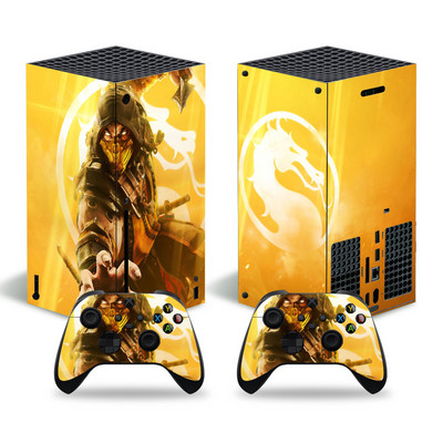 Xbox Series X konsooli ja 2 kontrolleri jaoks Duel Game Skin Kleebise eemaldatav kaas PVC vinüülist