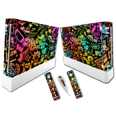 Dodatna oprema za igrice Vinilna naljepnica Zaštitnik za W ii i maske kontrolera Naljepnice za w ii konzolu