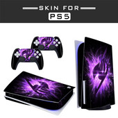 Cool Patterns PS5 Standard Disc Edition Skin Lipduko lipduko dangtelis, skirtas PlayStation 5 konsolės valdiklio PS5 apsauginiam korpusui