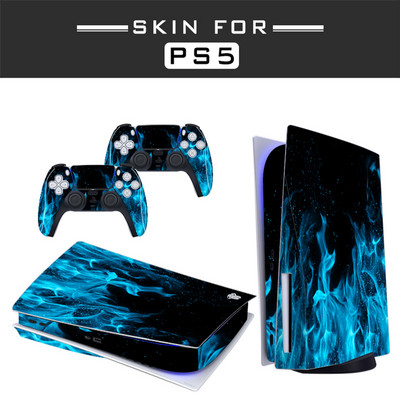 Cool Patterns PS5 Standard Disc Edition Skin Lipduko lipduko dangtelis, skirtas PlayStation 5 konsolės valdiklio PS5 apsauginiam korpusui