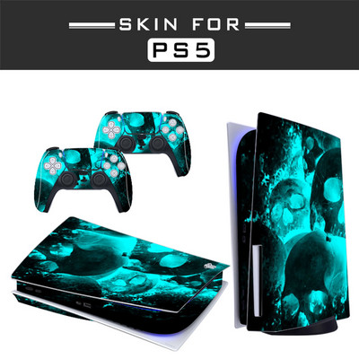 Cool Patterns PS5 Standard Disc Edition Skin Lipduko lipduko dangtelis, skirtas PlayStation 5 konsolės valdiklio PS5 apsauginiam korpusui