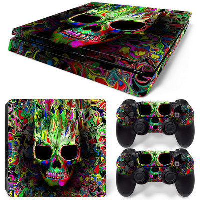 GAMEGENIXX Skin Sticker Cool Design védőmatrica eltávolítható borító PS4 Slim konzolhoz és 2 vezérlőhöz