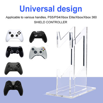 Поставка за двоен контролер за игри Акрилен геймпад Дисплей Поддръжка за Switch Pro/PS5/Xbox Series X/PS4 Джойстик Стойка за бюро