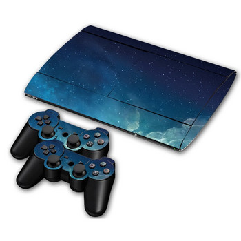 Стикер за винилова стикера за PS3 Super Slim 4000 Console Skins+2PCS стикери за PS3 контролер Джойстик Gampad Винилово покритие за кожа