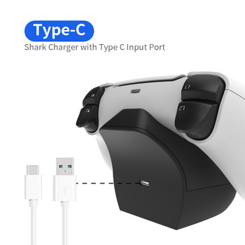 2022 Controller Shark Charger, Charging Dock Station για PS5 Dualsense Controllers with LED Indicators, Quick Charging