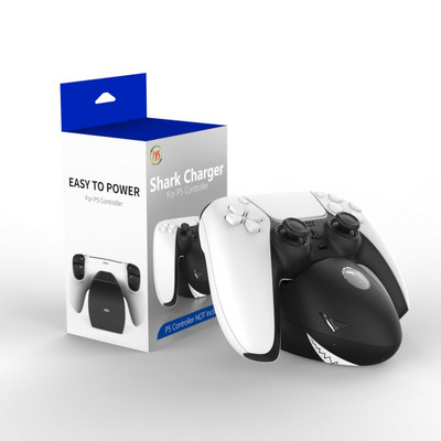 2022 Controller Shark punjač, dock stanica za punjenje za PS5 Dualsense kontrolere s LED indikatorima, brzo punjenje