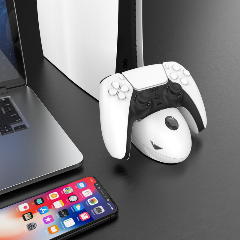 2022 Controller Shark punjač, dock stanica za punjenje za PS5 Dualsense kontrolere s LED indikatorima, brzo punjenje