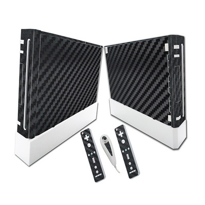 WII Vinyl Skin Skin Sticker Cover Wrap Protector for Wii Console and Controllers αυτοκόλλητα δέρματος μαύρο ανθρακί λευκό ματ