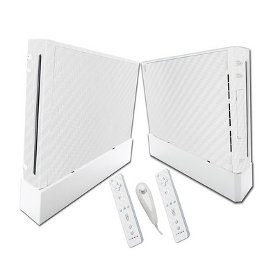 WII Vinyl Skin Sticker Cover Wrap Protector za Wii konzolu i kontrolere naljepnice za kožu crna mat bijela