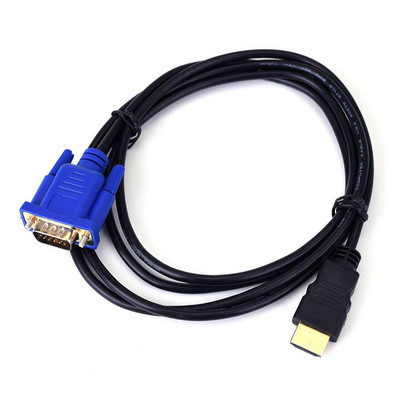1,8 M su HDMI suderinamas kištukas į VGA kištukas 6 mm VGA kabelis HD 1080P vaizdo keitiklio adapteris, skirtas asmeniniam nešiojamajam kompiuteriui, C tipo kištukas, kelioninis keitiklis