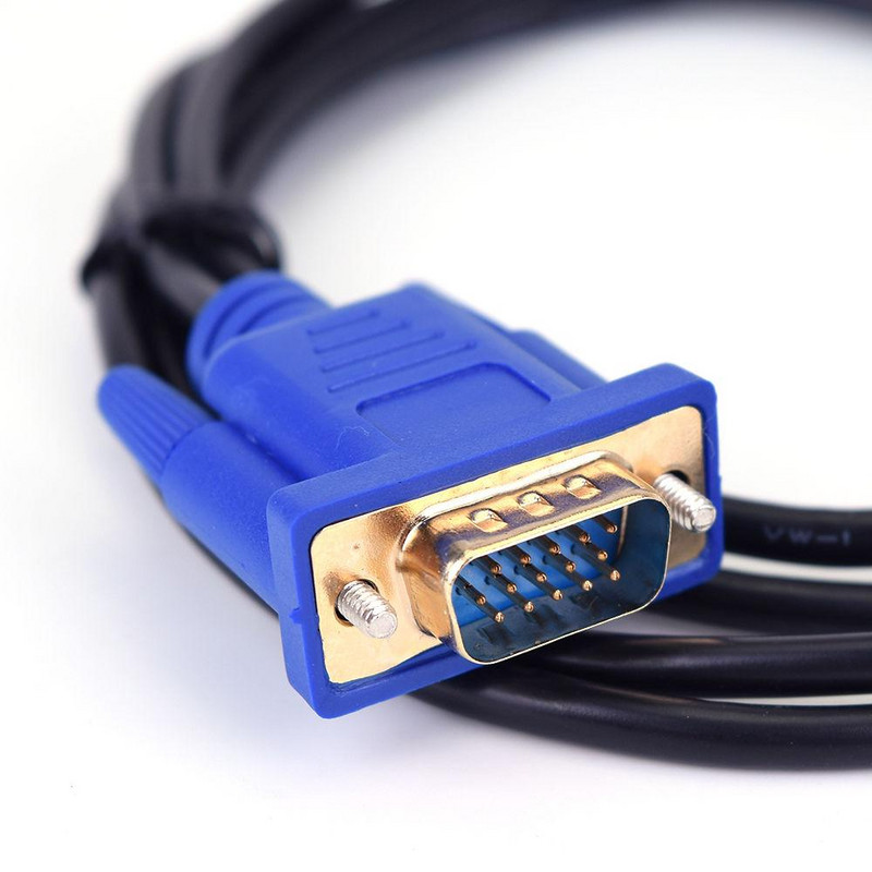 1,8 M su HDMI suderinamas kištukas į VGA kištukas 6 mm VGA kabelis HD 1080P vaizdo keitiklio adapteris, skirtas asmeniniam nešiojamajam kompiuteriui, C tipo kištukas, kelioninis keitiklis