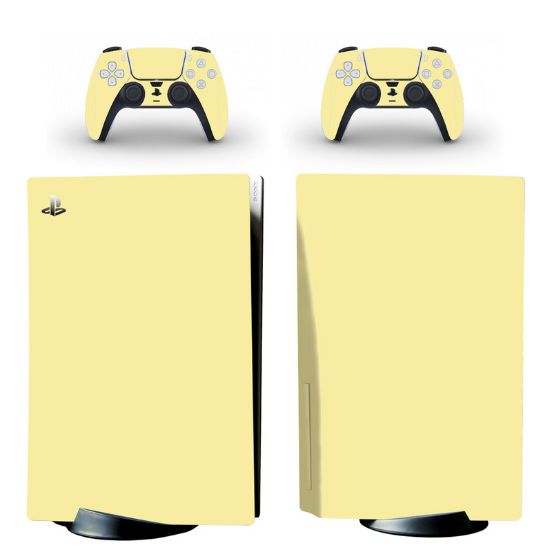 Autocolant de piele Macaron PS5 Standard Disc Edition Husă autocolant pentru consola PlayStation 5 și controlere PS5 Vinil autocolant