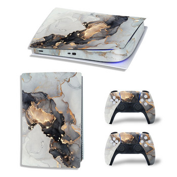 GAMEGENIXX PS5 Digital Edition Skin Sticker Waves Protective Decal Подвижен капак за конзола PS5 и 2 контролера