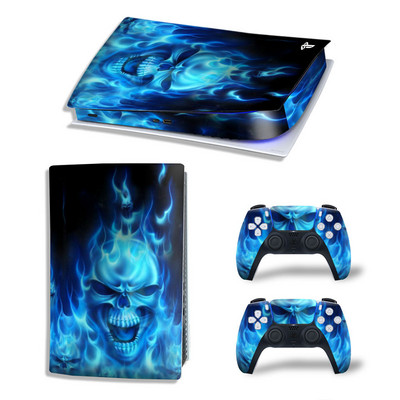 GAMEGENIXX PS5 Digital Edition Skin Sticker Waves Zaštitna naljepnica Uklonjivi poklopac za PS5 konzolu i 2 kontrolera