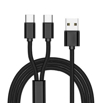 USB 2.0 тип A мъжки към двоен тип C USB C мъжки сплитер Y Кабел за зареждане Кабел за Samsung Huawei Xiaomi Oneplus HTC Android Mobil