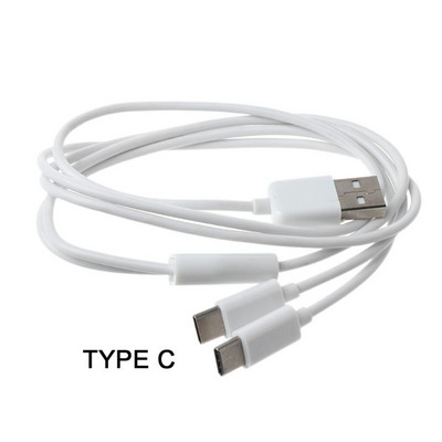 A típusú USB 2.0 duál – dupla C típusú USB C dugasz elosztó Y töltőkábel Samsung Huawei Xiaomi Oneplus HTC Android Mobilhoz