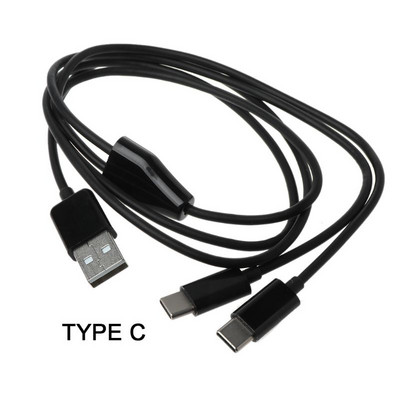 A típusú USB 2.0 duál – dupla C típusú USB C dugasz elosztó Y töltőkábel Samsung Huawei Xiaomi Oneplus HTC Android Mobilhoz