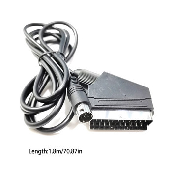 Καλώδιο RGB Scart 1,8m SCART Καλωδιακή τηλεόραση AV Μόλυβδος Παιχνίδι με καλωδιακό πραγματικό RGB Scart Replace Connect Cable 6ft for sega Dreamcast