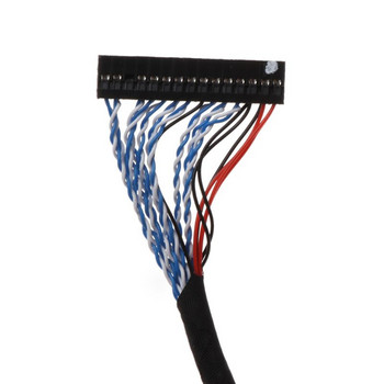 Куки LVDS кабел D8 FIX-30P-D8 FIX 30 двойни пина 2 канала 8 бита 1.0 mm Стъпка 250 mm 17-21 инча LCD дисплей Панел Контролер на екрана F4W